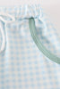 Green gingham boy pants set