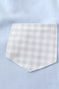 Blue gingham boy pants set