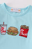 Red stripe chick fil a embroidery girl pants set