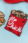 Red stripe chick fil a embroidery dress