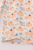 Orange pumpkin print girl jumpsuit