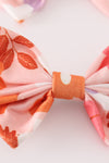 Pumpkin floral print 2pc hair bow