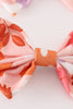 Pumpkin floral print 2pc hair bow