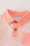 Orange plaid boy set