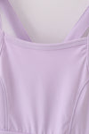 Purple active sporty ruffle tennis dress