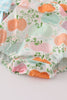 Pumpkin print ruffle girl bubble