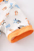 Orange character boy pajamas set