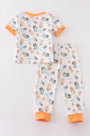 Orange character boy pajamas set