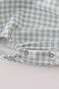 Green gingham boy bubble