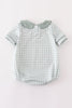 Green gingham boy bubble