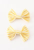 Gold piggie hair bow