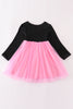 Black halloween boo sequin tutu dress