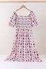 Pink Cat Print Mom Dress