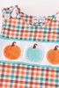 Pumpkin french knot gingham boy jonjon