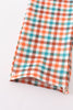 Pumpkin french knot gingham boy jonjon