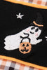 Halloween ghost embroidery plaid boy romper