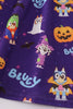 Purple halloween pumpkin twirl dress