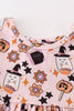 Pink halloween pumpkin twirl dress