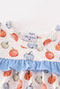 Blue pumpkin baby girl bloomers set