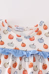 Blue pumpkin ruffle dress