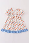 Blue pumpkin ruffle dress