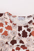 Pumpkin daisy leopard girl dress