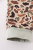 Sage camouflage deer applique pants set