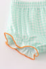 Pumpkin print baby girl bloomers set