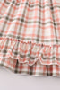 Green watercolor plaid mom&me dress