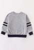 Grey football applique boy top