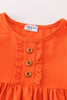 Orange ruffle girl dress