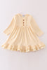 Cream ruffle girl dress