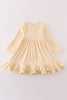 Cream ruffle girl dress