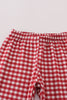Alabama embroidery gingham pants set