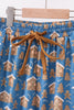 Navy gingerbread print dad pajamas pants