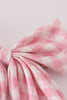 Pink gingham sailor bow