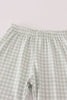 Fox embroidery gingham pants set
