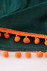 Forest velvet pumpkin embroidery girl dress