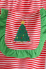 Red stripe christmas tree embroidery mom pajamas pants