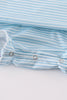Blue stripe santa claus embroider girl bubble
