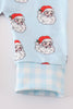 Blue christmas santa claus zipper  unisex romper