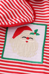 Red stripe christmas santa claus embroidery women gown