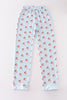 Blue santa print dad pajama pants