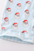 Blue santa print dad pajama pants