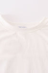 White merry christmas french knot women top