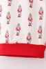 Red nutcracker print men pajamas pants