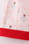 Red nutcracker print women pajamas pants