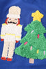 Blue christmas nutcracker french knot boy bubble