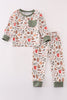 Merry christmas print boy pajamas set