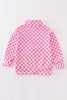 Pink checkered girl pullover